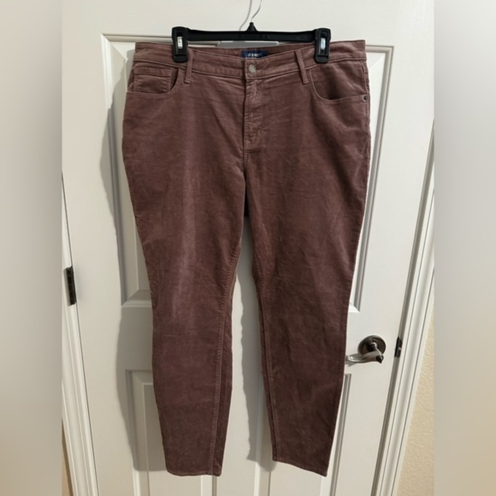 Old Navy Rockstart Mid Rise Skinny Velvet Jeans Mauve Purple 16